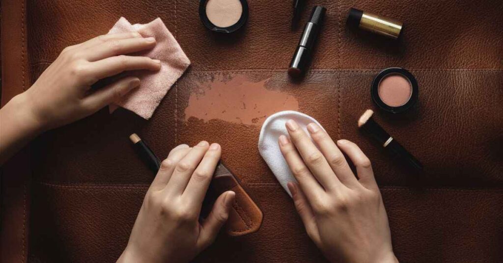 How to get makeup off leather (1)