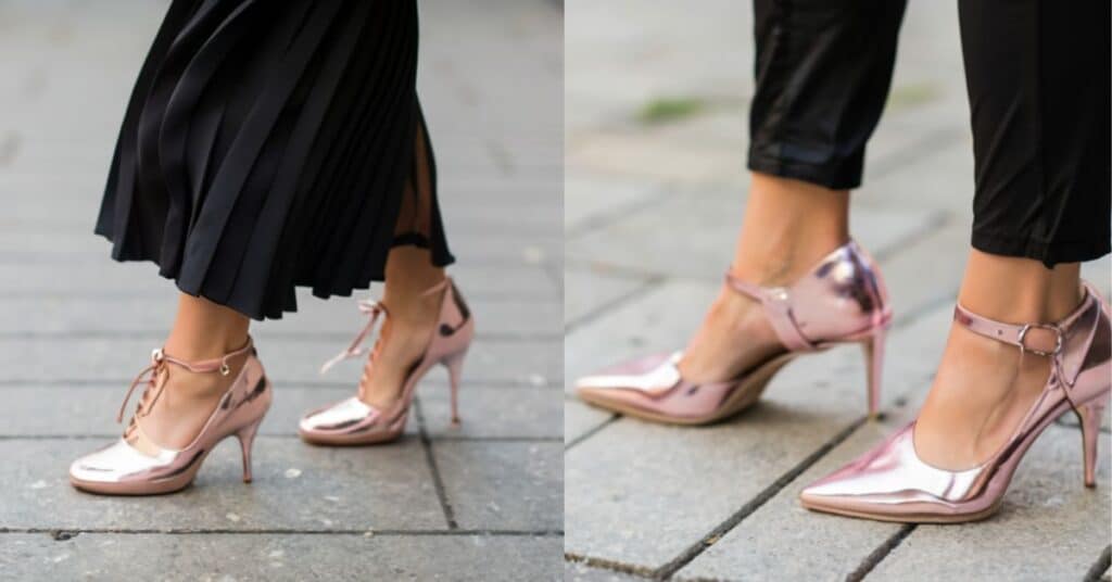 Pink Shoes with Metallics