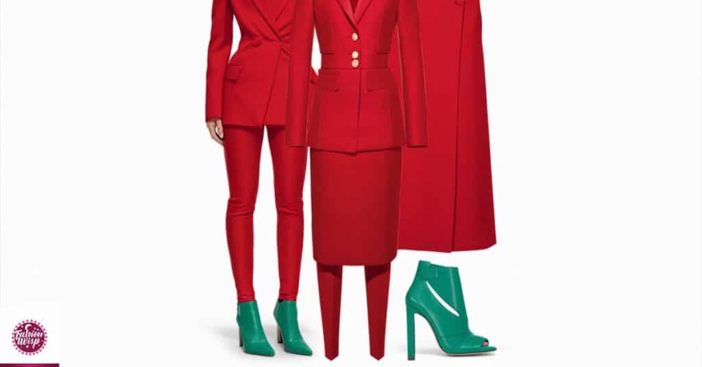 Green shoes with Red outfits