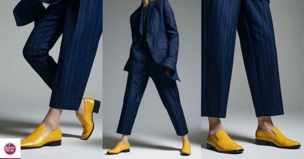 Navy Blue with Yellow Shoes