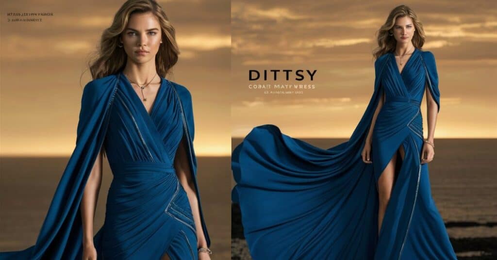 The Maxi Wrap Dress - Dittsy Cobalt